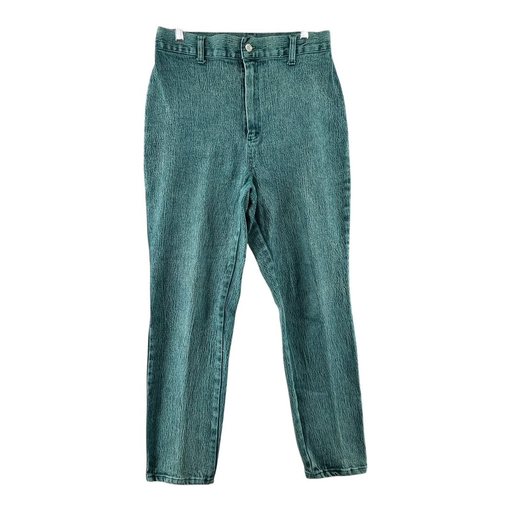 Vtg Kayo of California‎ Green Acid Wash High Rise Mom Jean Womens Size 14 31x28
